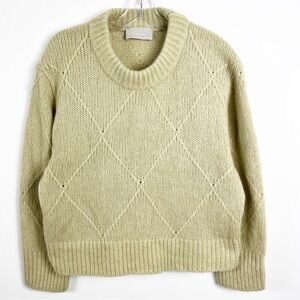 Everlane Women's Wool and Cotton Sweater in Light Green